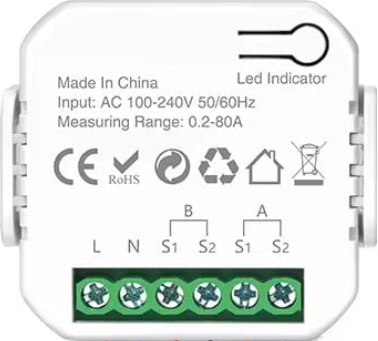 WIFI 3G+Bluetooth with power metering relay with neutral line